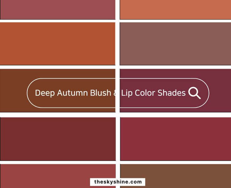 Deep Autumn Blush & Lip Color Chips: 10 Rich and Radiant Picks