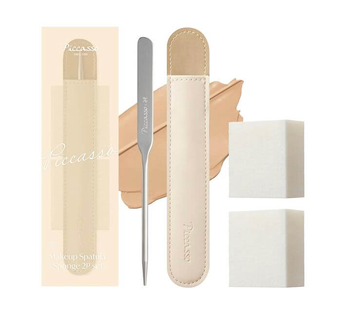 Radiant Foundation Picks for Muted Summer Elegance Piccasso Brush Makeup Spatula