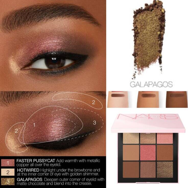 Top 4 Signature Eyeshadow Shades for Deep Autumn Personal Color NARS Orgasm Rising Eye shadow Palette