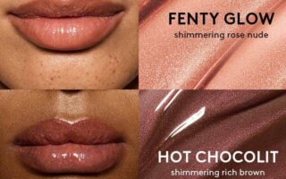 Bronze-Kissed Glow: Lip Gloss for Dark Autumn