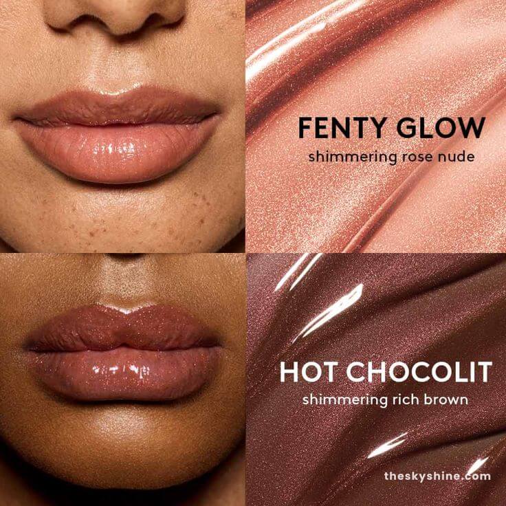 Bronze-Kissed Glow: Lip Gloss for Dark Autumn