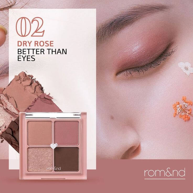 Top 4 Signature Eyeshadow Shades for Deep Autumn Personal Color  Rom&nd Better Than Eyes Dry Rose