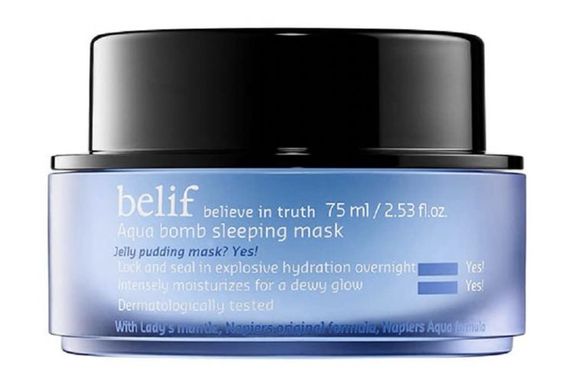 BEST 4 SLEEPING MASK belif Aqua Bomb Sleeping Mask Belif Aqua Bomb is a gel type. Similarly, It is almost like Laneige water sleeping mask. Also, it applied soft.