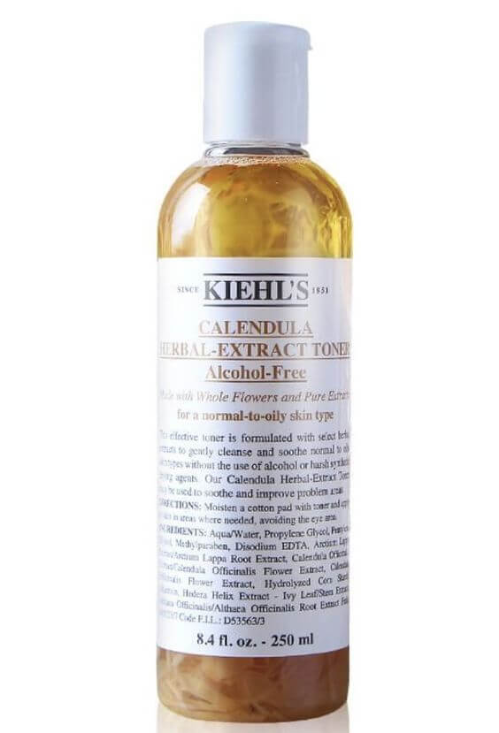 How to remove makeup for acne skin
Step 5. Toner 
Kiehl’s Herbal Extract Alcohol-free Toner is good for calming effects.