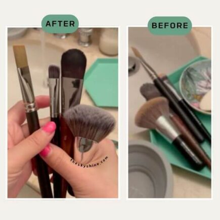 How to make a clean foundation brush?