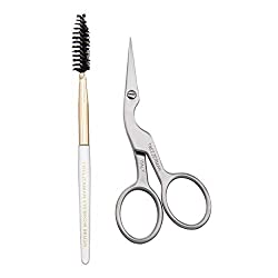 Determine Your Brow Shape: Simple & Easy Tutorial Step 4. Tweeze Away and Brow Shape Eyebrow Clean Up Tweezerman Brow Shaping Scissors and Brush