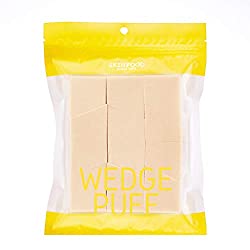 How To Fix Sunscreen & Foundation From Eyebrows Makeup Applicators SKINFOOD Wedge Puff Sponges Jumbo Size 12pcs