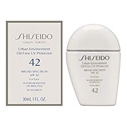 Best Summer beauty items Shiseido urban envitonment SPF 42 for oily skin, complex skin 