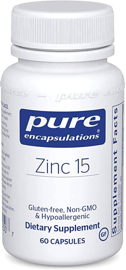 Best 5 nutritional supplements for acne skin 3. Zinc Zinc has the effect of reducing sebum production in the skin and protecting bacterial infection and inflammation.  Pure Encapsulations Zinc 15 mg