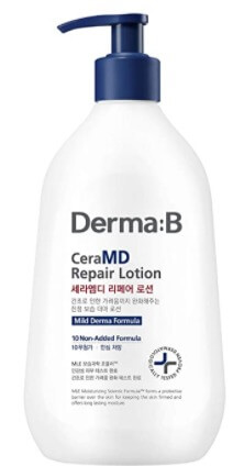 Derma B CeraMD Repair Lotion, The 5 best Ceramide body lotion for dry sensitive skin,  Derma B CeraMD Repair Lotion is a recommended for atopic skin and  extremely dry sensitive skin. It is unscented, rich, and thick.