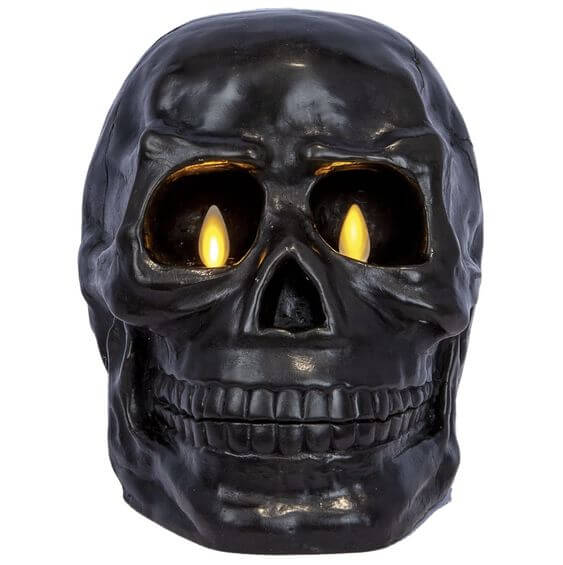 The 5 Best Halloween LED Candle Lights: Spooky and Safe 5. Gothic Skeleton Flameless Candle, The Gothic Skeleton Flameless Candle is a large, black, flameless candle in the shape of a skull. It offers a chilling Halloween decoration with the traditional flicker but without the smoke or melted wax.
Luminara Flameless Dual Moving Flame Large Skeleton Skull Figural (5.85" x 7.5") Real Wax LED Candle