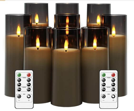 The 5 Best Halloween LED Candle Lights: Spooky and Safe 2. Realistic Moving Wick Candles For Home Decor, These Timer Plexiglass LED Pillar Candles provide a touch of brightness like real to your Halloween setup
kakoya Flickering Flameless Candles Battery Operated with Remote