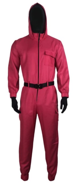 Halloween costume: Squid game pink soldiers jumpsuit