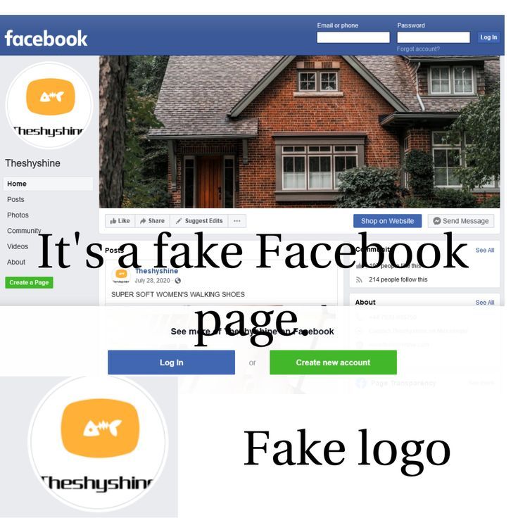 Fake facebook page 