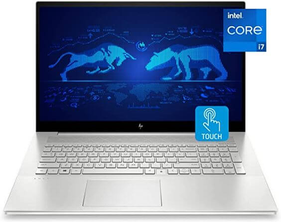 2021 6 Best 17 inch laptops for Graphic Design HP Envy Laptop 17.3" HP Envy Laptop 17.3" comes with Intel Core i7-1165G7 Processor, Intel Iris Xe Graphics, Backlit Keyboard, Wi-Fi 6, Windows 11 Home