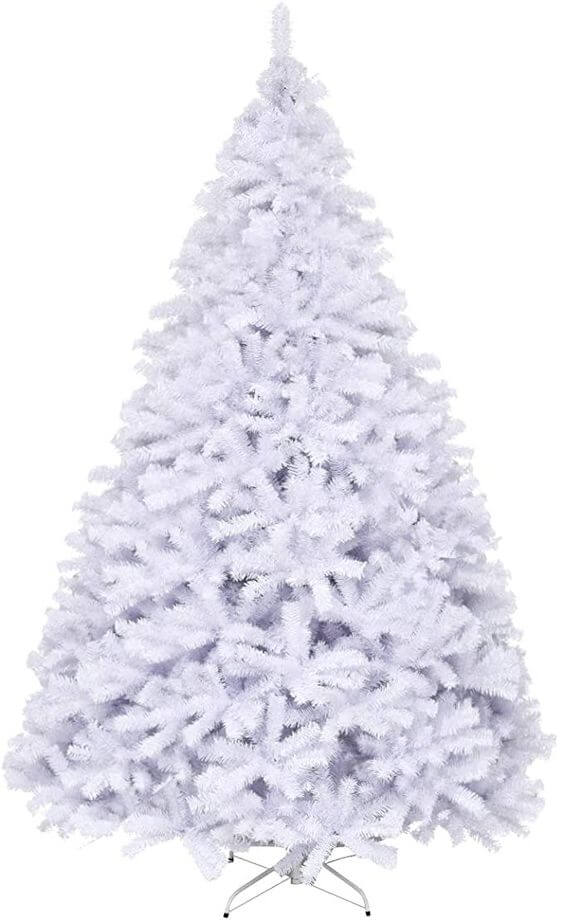 Best 17 Christmas tree decorations 4. Indoor Christmas tree with lights
 White Artificial Christmas Tree, 6ft