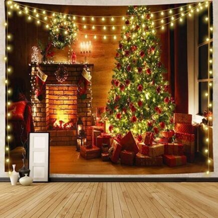 Christmas wall decorations home:Tapestry, Curtain Light