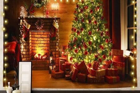 Christmas wall decorations home:Tapestry, Curtain Light