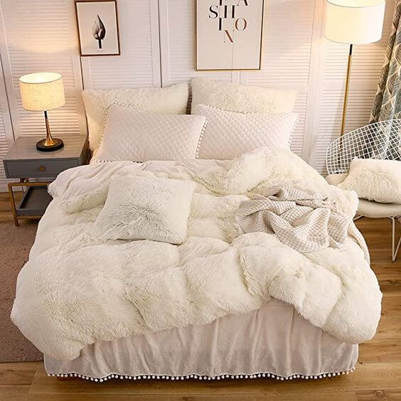 LIFEREVO Luxury Plush Shaggy Duvet Cover Set