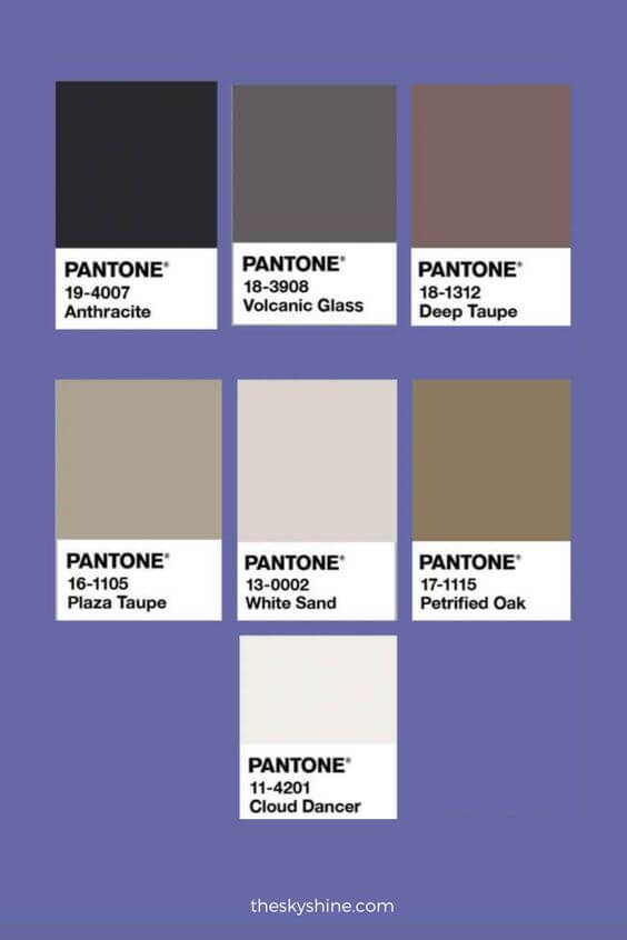 2022 Beaty trend color: Very Peri How To Use Pantone Color THE STAR OF THE SHOW If you want an elegance and calming warmest of all the blue hues, you can use the colors shown above together.