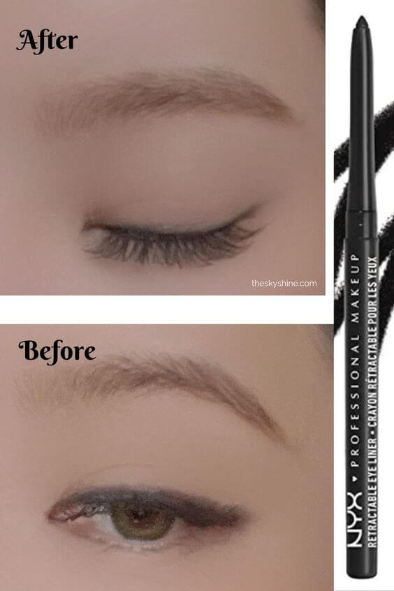 How To Prevent Pencil Eyeliner From Smudging Pencil eyeliner is a cream-type product, so it is easy to draw on the eyes, and in order not to spread to the eyes, layer it slightly with transparent powder and coat it again with pencil eyeliner or similar color shadow, so it doesn't smudge.
