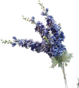 very peri Suandsu 3pcs Artificial Delphinium Ajacis Flowers