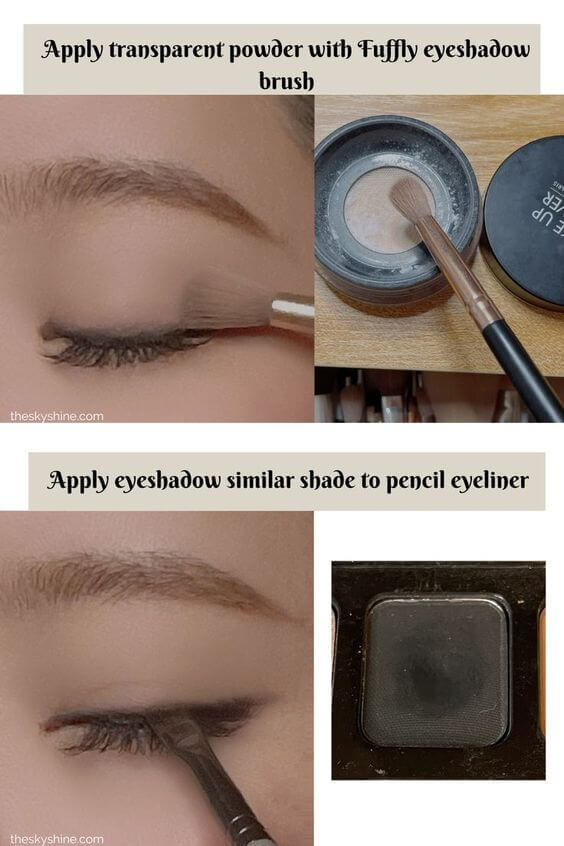 How To Prevent Pencil Eyeliner From Smudging Step 3.  Layering Technique To sum up, it's layering (reapply again). There are two ways. 