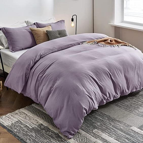 very peri home decor Bedsure Grayish - Queen Duvet Cover Set 3 Pieces 