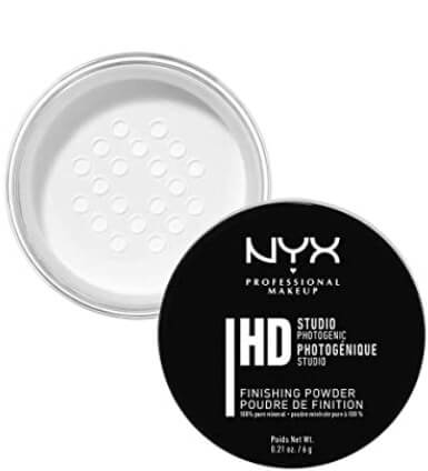 The 8 Best Glowing skin makeup for dry skin 5. Apply loose powder  NYX PROFESSIONAL MAKEUP HD Studio Finishing Powder
