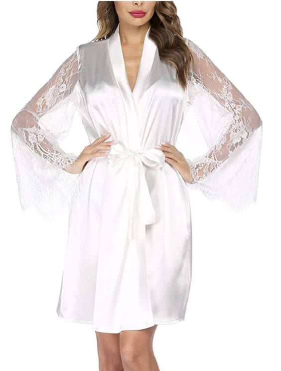  Satin Kimono Robe for Bridesmaid and Bride Wedding Party
