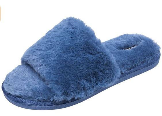 12 Best Women Slippers: Fuzzy Fluffy 2022 2. Open Toe Fuzzy Slippers Fluffy Indoor & Outdoor Slippers NINE WEST Scuff Slippers For Women, Extra Soft & Comfortable Winter House Shoes