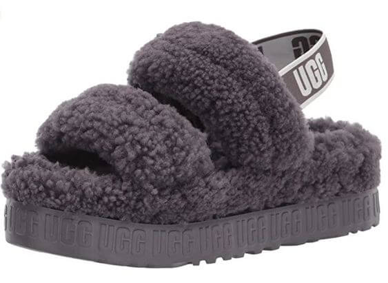 12 Best Women Slippers: Fuzzy Fluffy 2022 2. Open Toe Fuzzy Slippers Fluffy Indoor & Outdoor Slippers UGG Women's Oh Fluffita Slipper