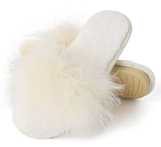 12 Best Women Slippers: Fuzzy Fluffy 2022 2. Open Toe Fuzzy Slippers Fluffy Indoor & Outdoor Slippers Fur Story Women's Furry Slippers Open Toe Fuzzy Slippers Memory Foam Fluffy House Slippers