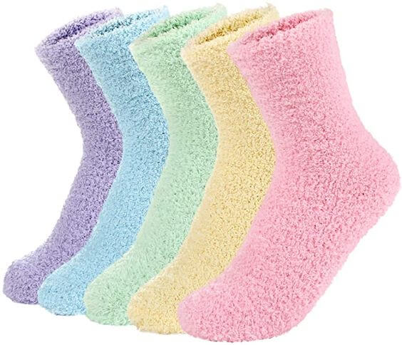 The 10 Best Fuzzy and Fluffy Socks to keep warm for women 1. Ankle Fluffy Sock Women Warm Super Soft Plush Slipper Sock Winter Fluffy Microfiber Crew Socks Casual Home Sleeping Fuzzy Cozy Sock