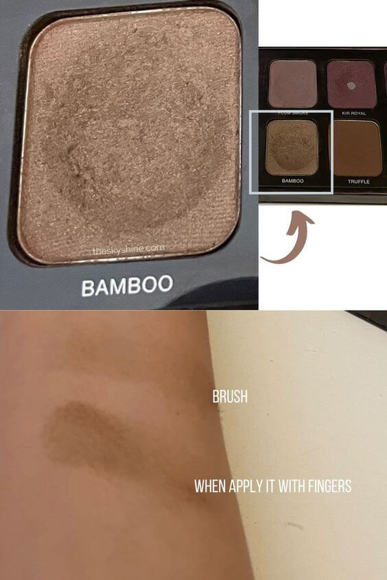Eyeshadow: Laura Mercier Bamboo Review Color Laura Mercier bamboo has a warm tone, medium brown, and a calm gold pearls (frost finish eyeshadow).
Even if I use a brush without an eyeshadow primer, the color comes out well and the color lasts over 8 hours.