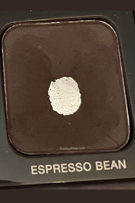 Eyeshadow: Laura Mercier Espresso Bean Review Laura Mercier Espresso Bean is a matte dark brown color that is recommended for those who need deep shading for eye makeup. And when you use it with gel eyeliner, it creates deep and clear eyes.