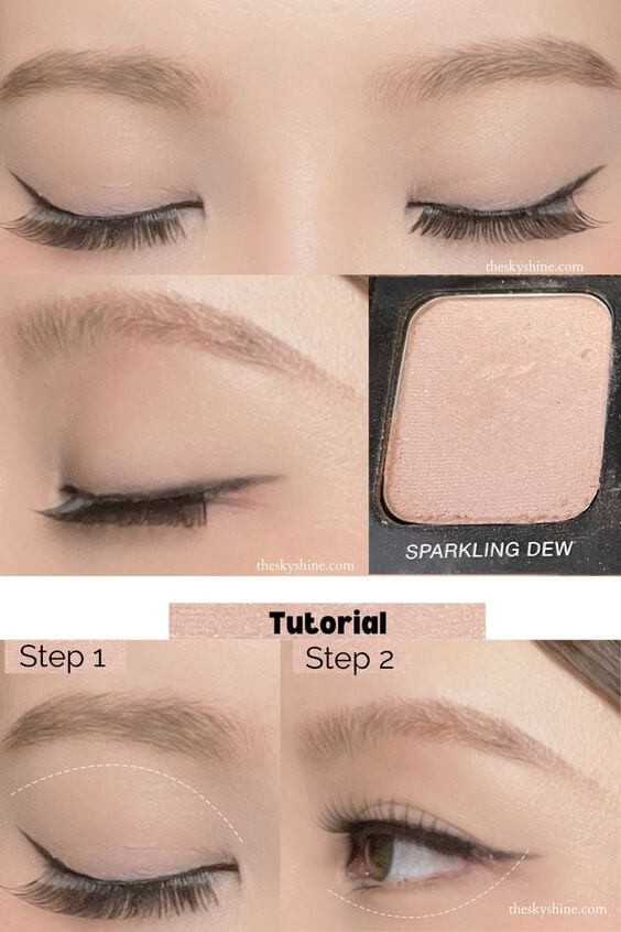 Eyeshadow: Laura Mercier Sparkling Dew Review 2. How to use Eye 1. Natural eye makeup The color is very natural and bright, so it has the effect of making your skin look bright. Also, It doesn't make eyes look swollen, so you can put on eye makeup with one eyeshadow.