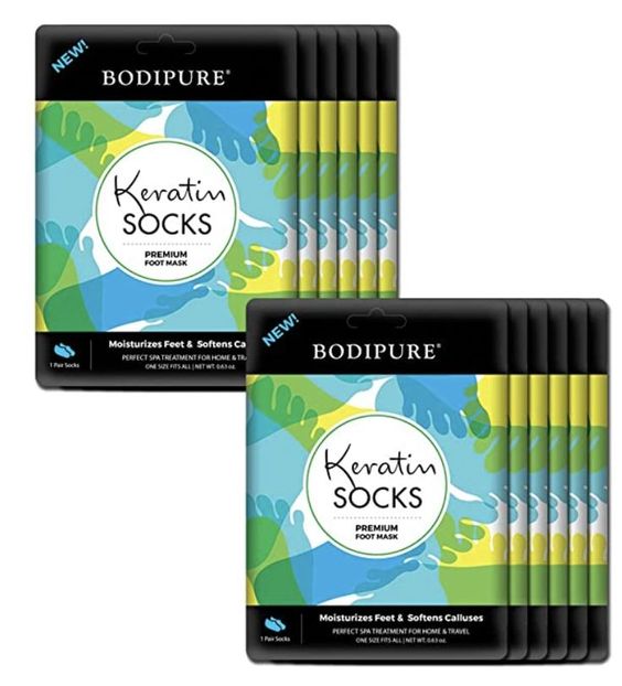 7 Best Hydrating Foot mask for Cracked Heels & Dry Skin 2022 BODIPURE KERATIN SOCK make smooth, and healthy-looking feet