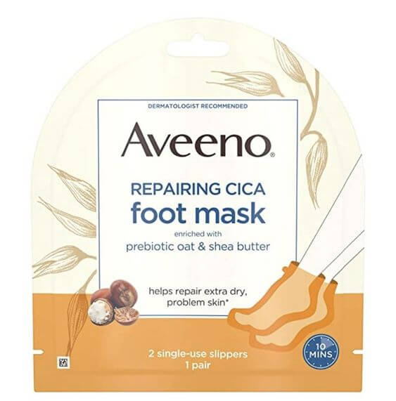 7 Best Hydrating Foot mask for Cracked Heels & Dry Skin 2022 Aveeno Repairing CICA Mask make to a soft, smooth feet. 