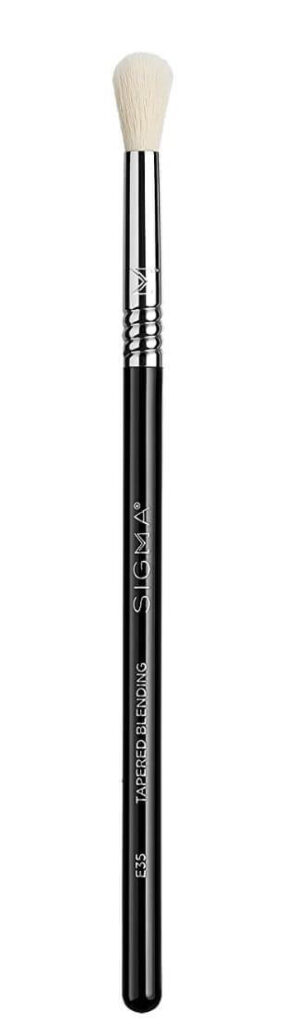 Eyeshadow: Laura Mercier Bamboo Review, Eye Makeup Brush Tip, Sigma Beauty Professional E35 Tapered Blending Synthetic Eye Makeup Brush