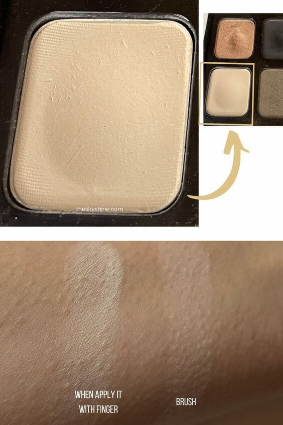 Eyeshadow: Laura Mercier buttercream Review 1. Color  Laura Mercier eyeshadow buttercream is light neutral yellow with matte finish. And it is lightweight texture.