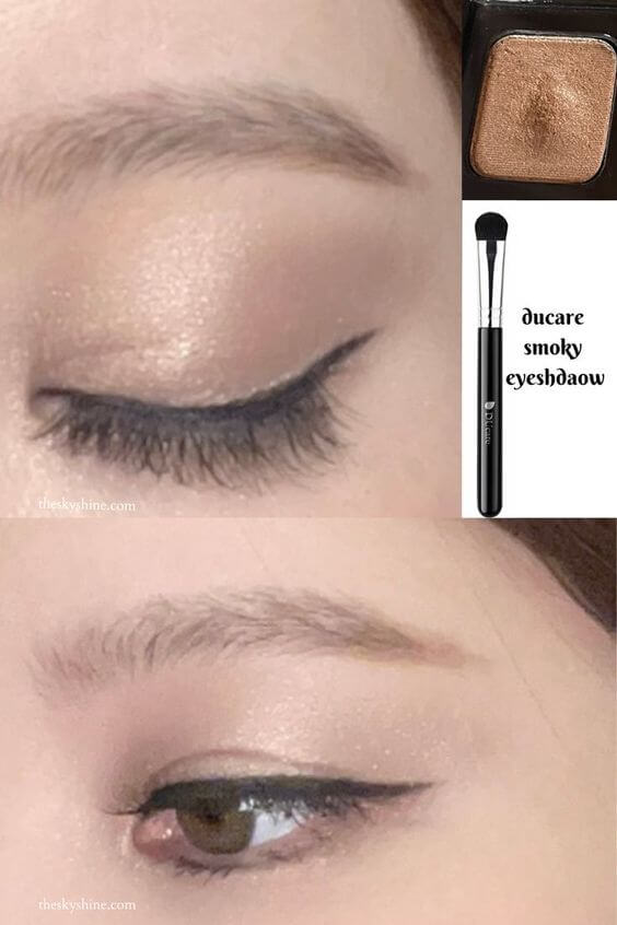 Eyeshadow: Laura Mercier Rosegold Review  2. How to use And when the pearls fall on the eyes, put a small amount of foundation on the foundation sponge and wipe off the area around the eyes, the pearls disappear. You can also apply a small amount of foundation on the concealer brush and clean up the surrounding pearls.
