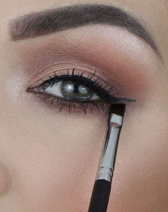 Eyeshadow: LAURA MERCIER Steel Review  Get the look: Best combination eye makeup brush with dark eyeshadow Beauty Junkees Angled Eyeliner Brush