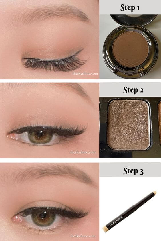 Eyeshadow:Laura Mercier Amethyst Review 2. How to use Natural shimmering brown Eye MakeupLaura Mercier EyeShadow Amethyst can do a very natural glossy brown eye makeup. If you do this, your eyes don't look swollen, it naturally creates a sense of depth and makes your eyes look bigger.