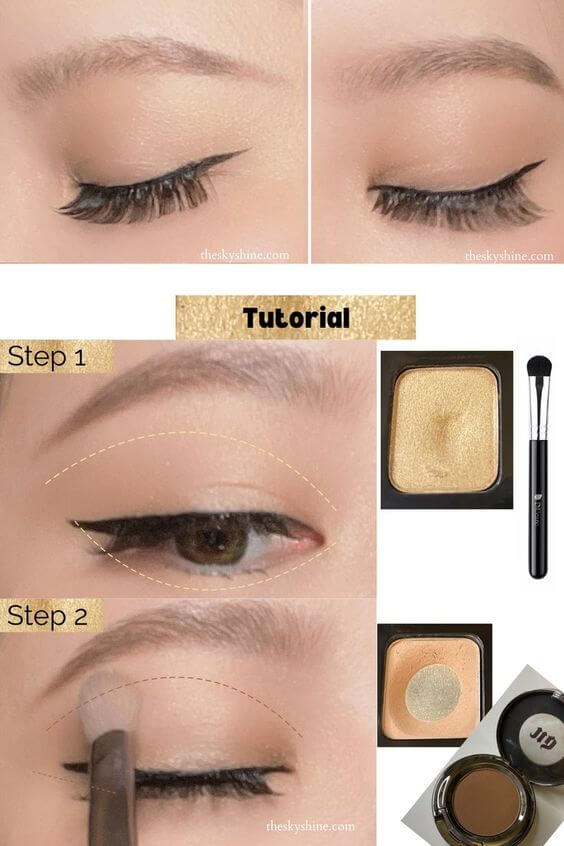 Eyeshadow: LAURA MERCIER Sandglow Review 2. How to use Natural Yellow luster Eye Makeup The subtle eye makeup isn't too fancy, so it's a good shade for daily eye makeup.