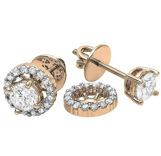 Best 10 Screw back Stud Earrings 2022 2. Shining earrings Unique earrings with a detachable jacket can be worn in two designs. And diamonds are one of the good gifts to give as a gift because it means forever. And this product can create a luxurious look.