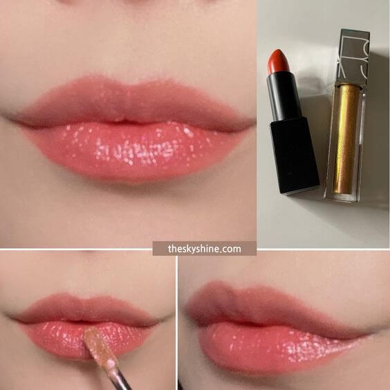 Nars Audacious Lipstick Tatiana Review 2. How to use Voluminous lips Voluminous lips Apply a warm tone shine lip gloss in the center of lips, you can make your lips voluminous and make the color warmer.