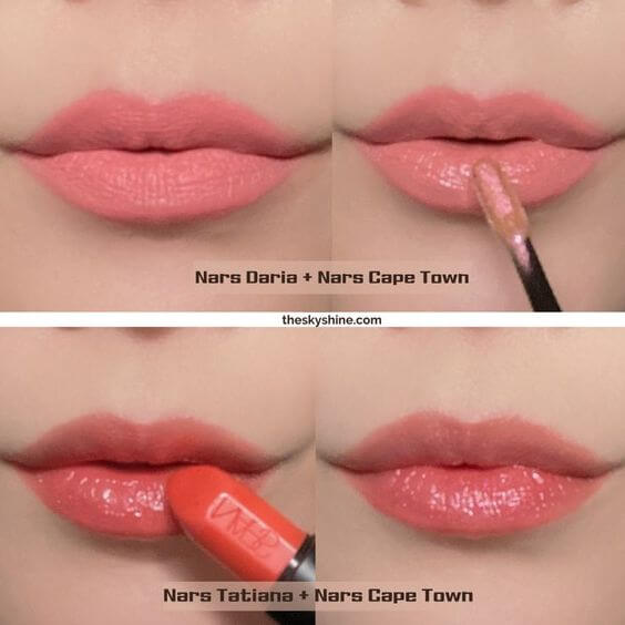 Nars Full Vinyl Lip Lacquer Cape Town Review Add volume to lips 2. How to use Add volume to lips, When using NARS Cape Town with other lipsticks, use it as a finishing effect to add a super glossy finish and creates your lips look more natural voluminous and warm tone shade.