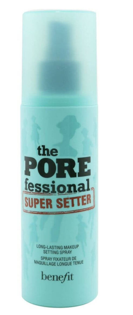 NYX marshmallow primer Pores Oily Skin Review Step 4. Spray setting spray Benefit The POREfessional: Super Setter - Long-lasting makeup setting spray
