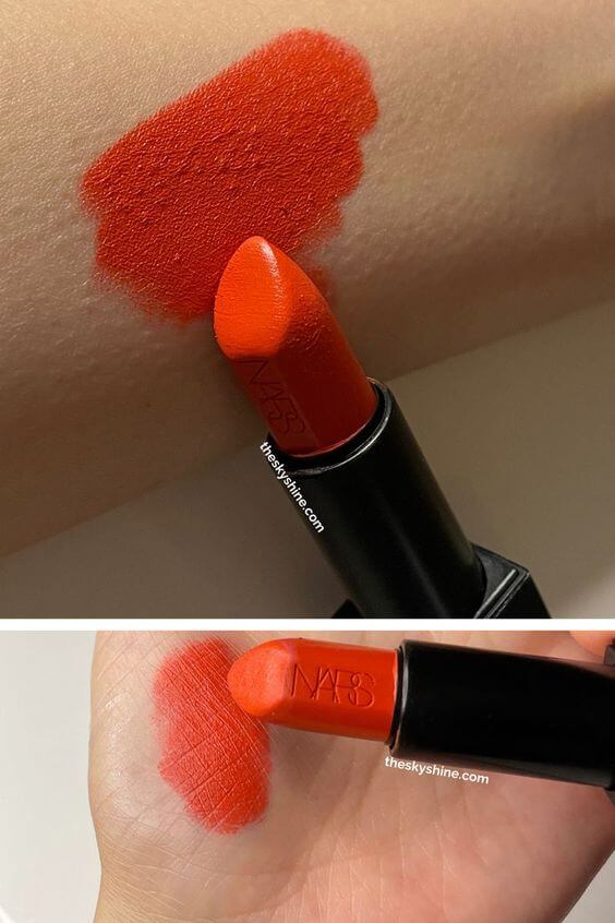 Nars Audacious Lipstick Tatiana Review 1. Color NARS Audacious lipstick Tatiana is a orange with a cream finish.